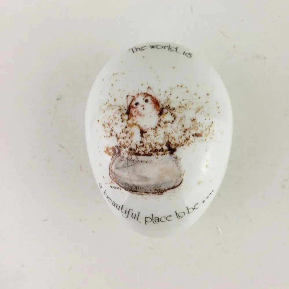 Holly Hobbie Porcelain Egg Trinket Box
